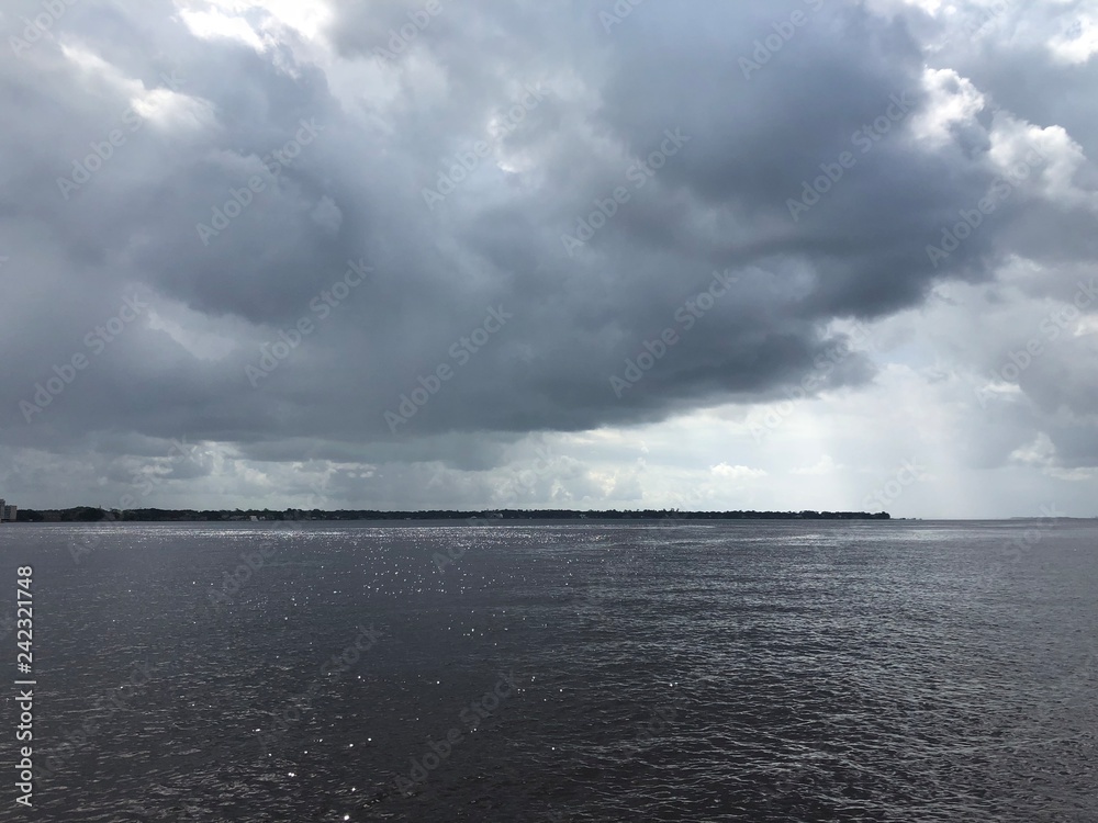 storm over sea