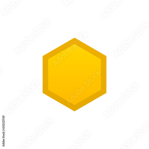 Honeycomb, vector isolated on white background