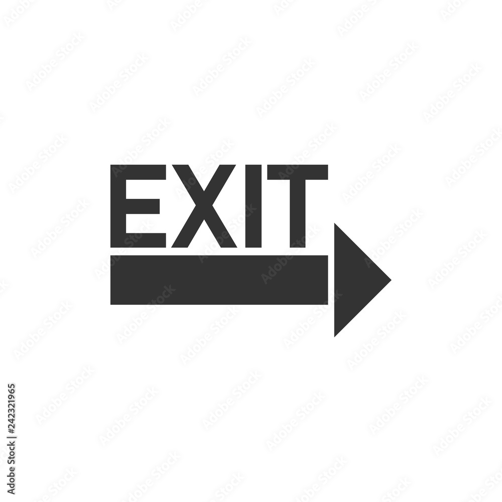 Obraz premium Exit icon flat