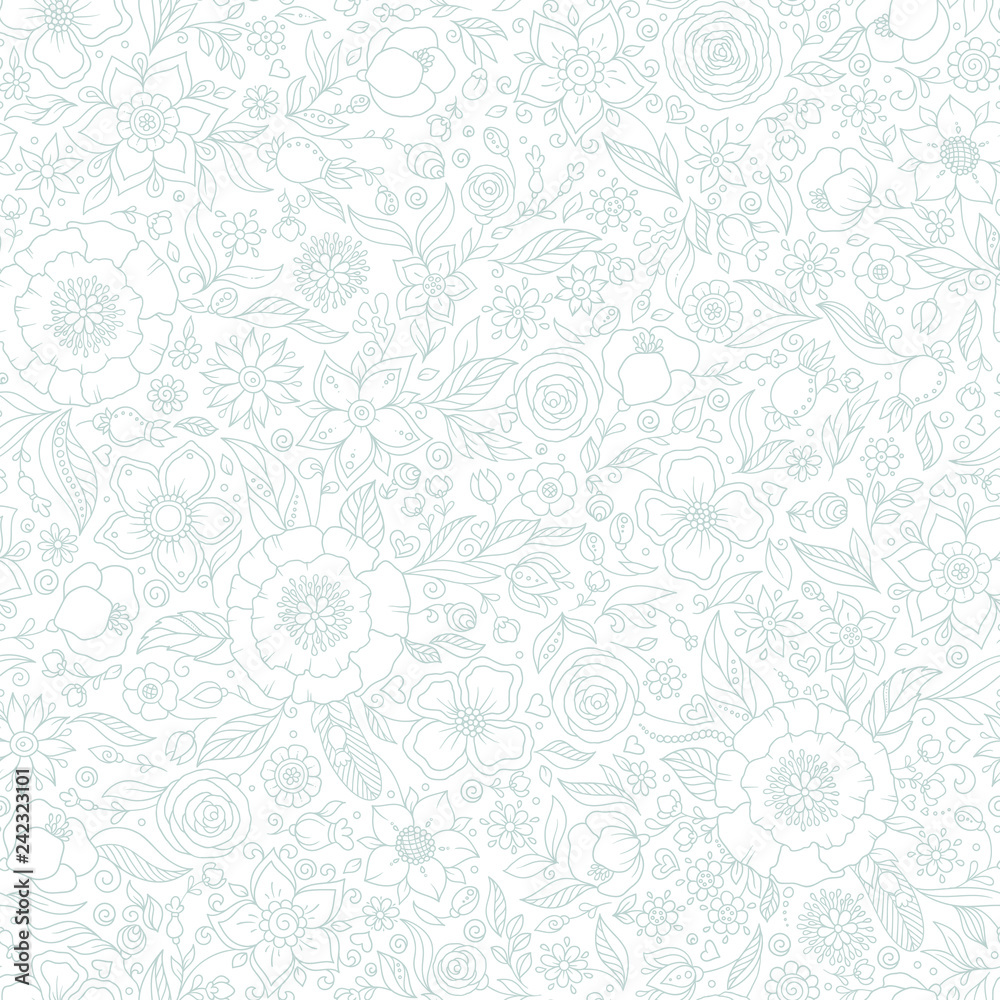 Seamless vector floral pattern, spring/summer backdrop. Seamless vector floral pattern, spring/summer backdrop.