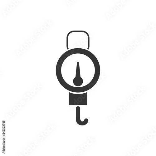 Spring scale icon flat