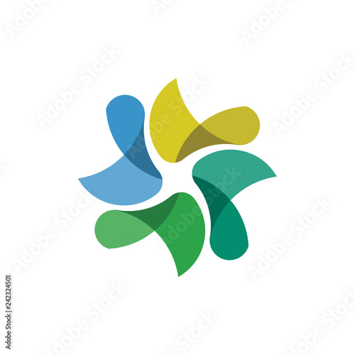 creative abstract geometric color logo concept best for business and technology company