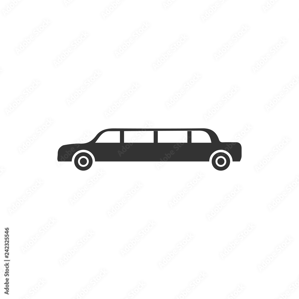 Limousine icon flat