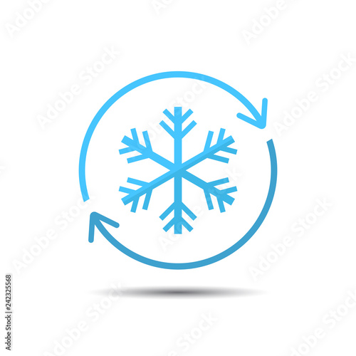 Snowflake logo, Freezer Icon.