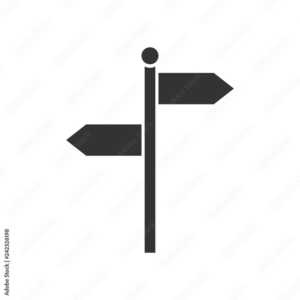 Signpost icon flat Signpost icon flat