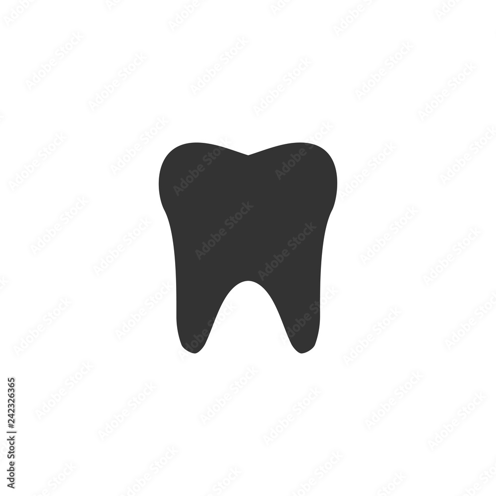 Tooth icon flat Tooth icon flat