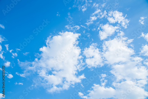 Pure blue sky and white clouds
