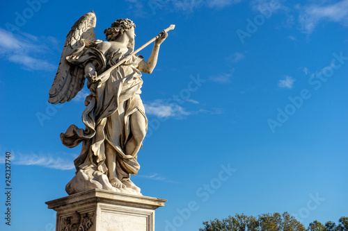 Bernini s marble statue of angel from the Sant Angelo Bridge in Rome  Italy