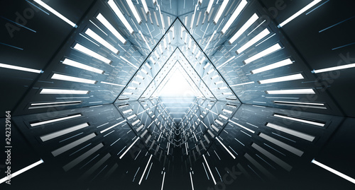 Fotografi Abstract Triangle Spaceship corridor