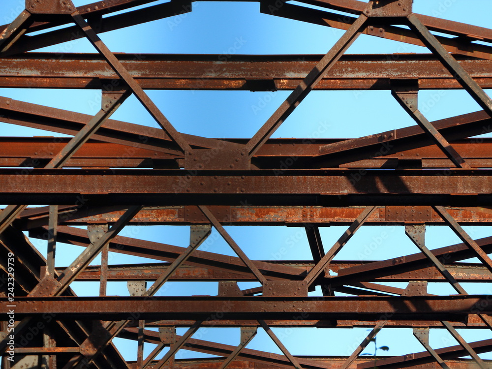Abstract Detail of Old Rusty Railway Bridge Abstract Detail of Old Rusty Railway Bridge