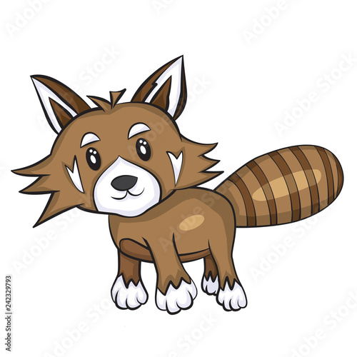 Vector of cute red panda. EPS10