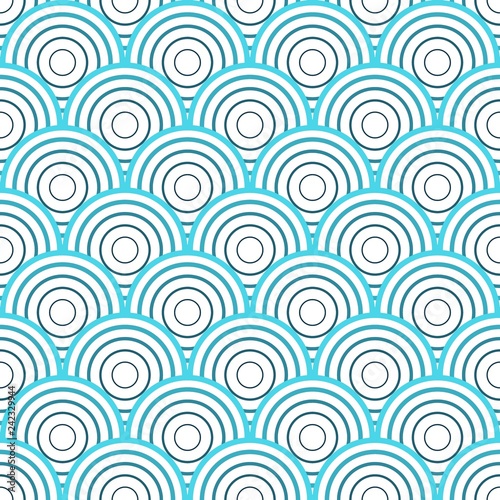 Seamless wave pattern in light blue and white tone for various purposes such as textile for paper design business, modern beauty for trendy fashion design, energetic wallpaper or business usage