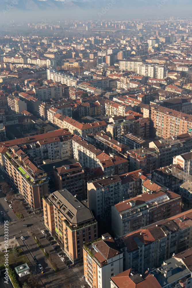 Vista aerea della città