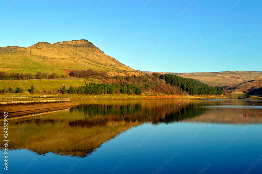 Dovestone Reservoir in the winter sunshine Dovestone Reservoir in the winter sunshine