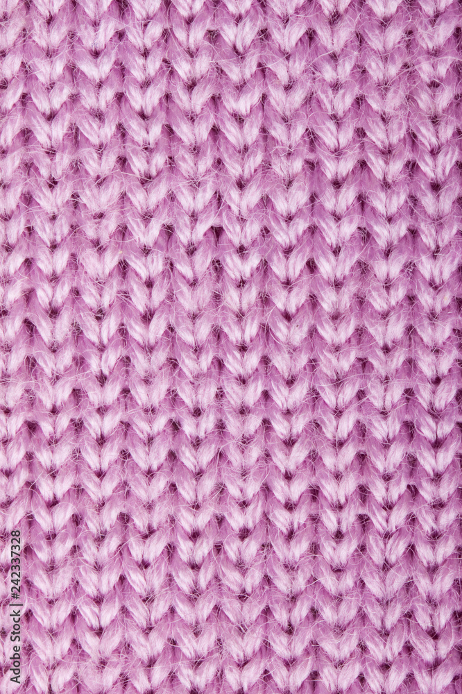 Woolen knitted background close up