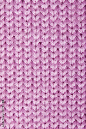Woolen knitted background close up
