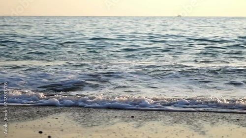Waves of the Mediterranean Sea. Summer vacation background