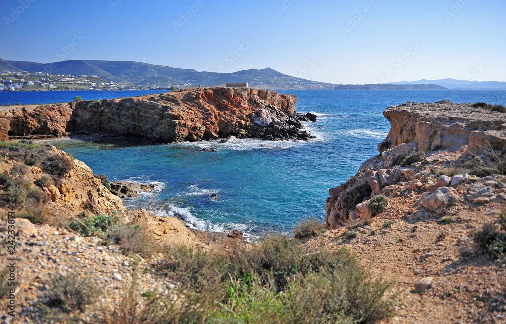 Summer seascape on Paros island, CYclades