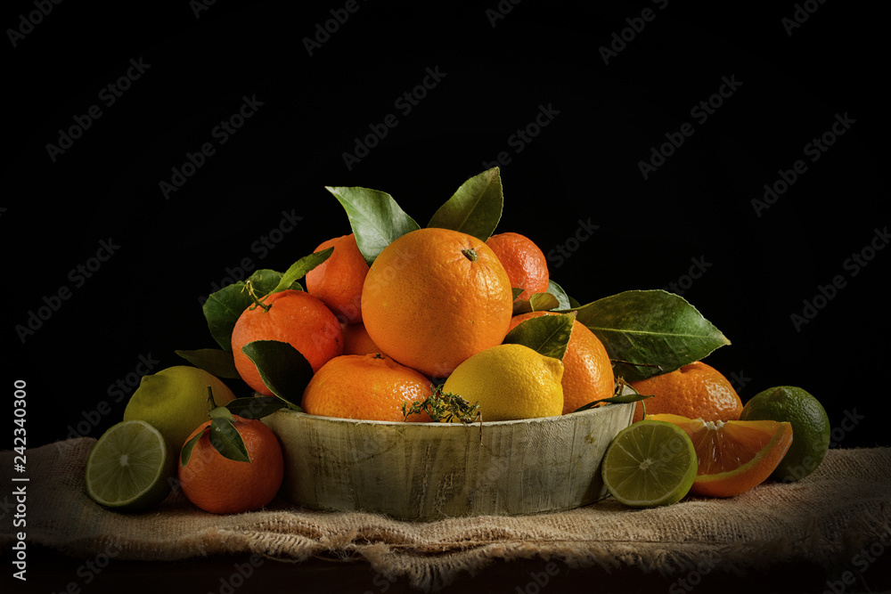 heap of assorted citrus fruit, fruit rich in vitamin C and antioxidant heap of assorted citrus fruit, fruit rich in vitamin C and antioxidant