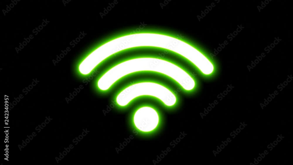 Wireless Internet Signal Icon Glowing/ 4k animation of a wireless internet connexion icon glowing Wireless Internet Signal Icon Glowing/ 4k animation of a wireless internet connexion icon glowing