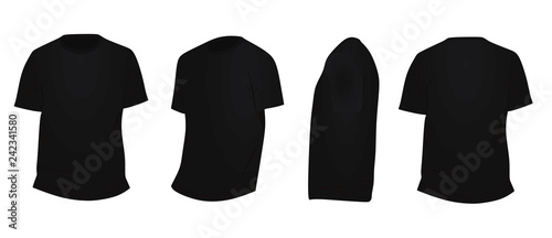 Black t shirt. vector illustration