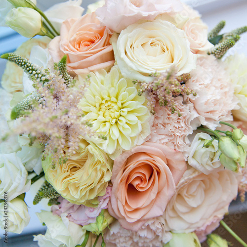 Beautiful bouquet of flowers close-up.