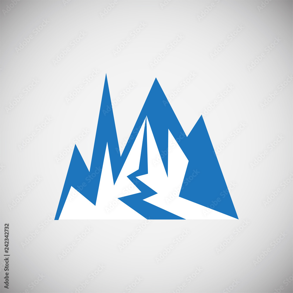 Mountain icon blue on white background for graphic and web design, Modern simple vector sign. Internet concept. Trendy symbol for website design web button or mobile app Mountain icon blue on white background for graphic and web design, Modern simple vector sign. Internet concept. Trendy symbol for website design web button or mobile app