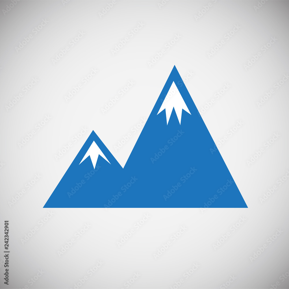 Mountain icon blue on white background for graphic and web design, Modern simple vector sign. Internet concept. Trendy symbol for website design web button or mobile app Mountain icon blue on white background for graphic and web design, Modern simple vector sign. Internet concept. Trendy symbol for website design web button or mobile app