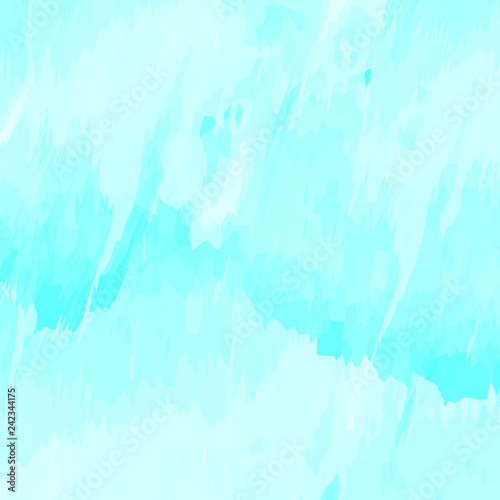 Blue watercolor abstract background. Clouds, sky, sea waves. Color pattern. Vector illustration.