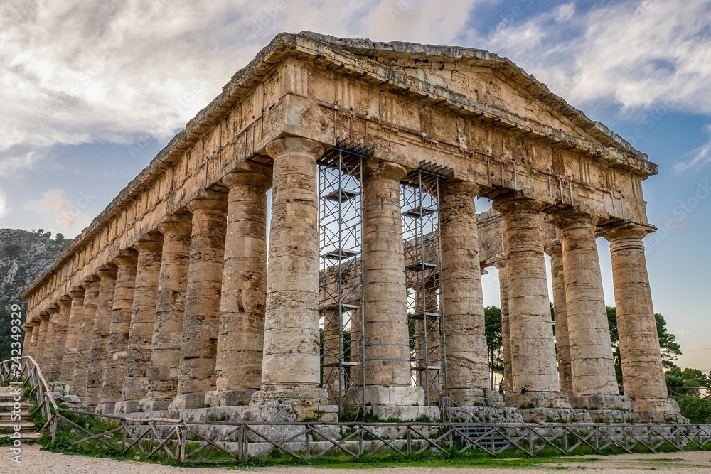 The Temple of Venus in Segesta, ancient greek town in Sicily, Italy.