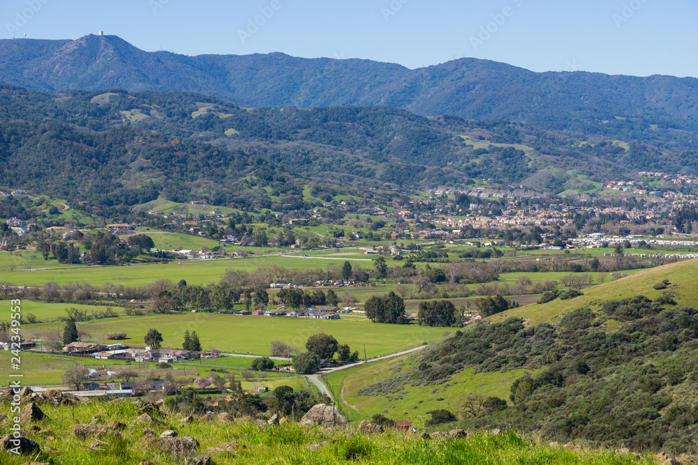 View towards Almaden Valley from Santa Teresa Park, San Jose, Santa Clara county, California