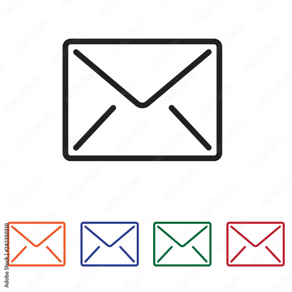 Mail icon vector. Email, envelope symbol Mail icon vector. Email, envelope symbol
