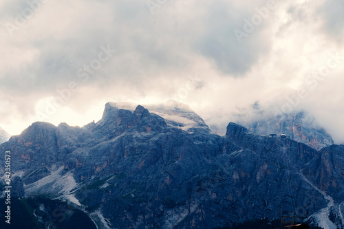 Cortina d'Ampezzo mountains at daylight