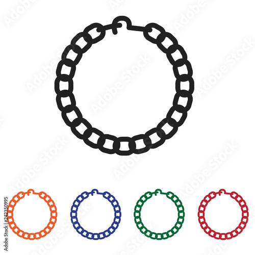Necklace icon vector