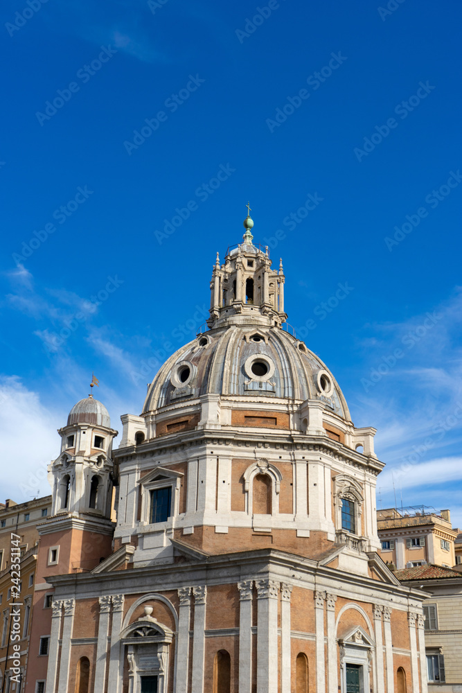 Church dome in Rome, Italy