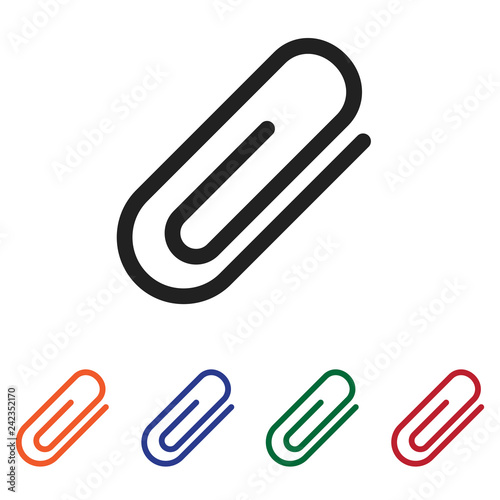 Paper clip vector icon