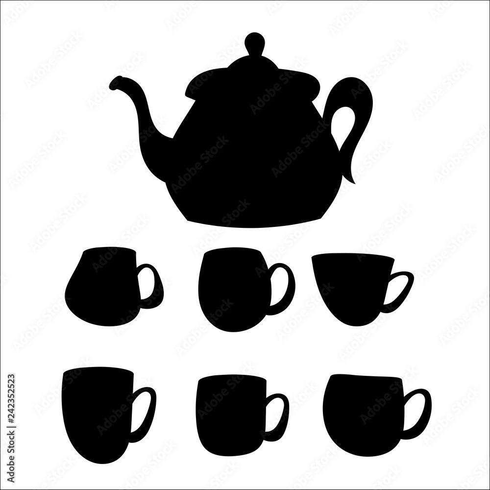 Vector set of dishes in Scandinavian style. Vector set of dishes in Scandinavian style.