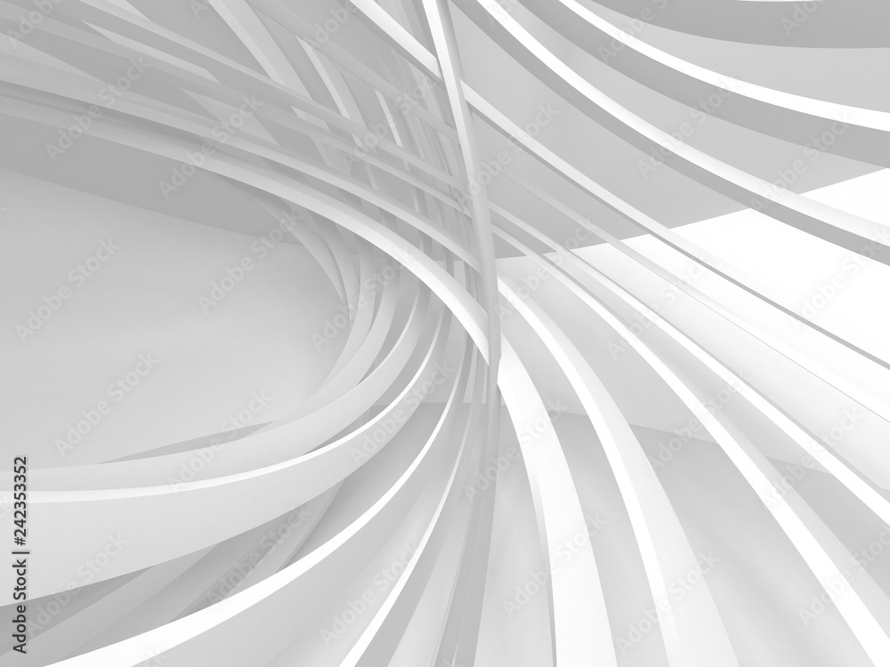 Abstract Modern White Architecture Background