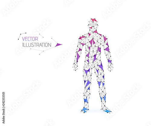Human body. Man abstract. Vector illustration. Modern colorful gradient.