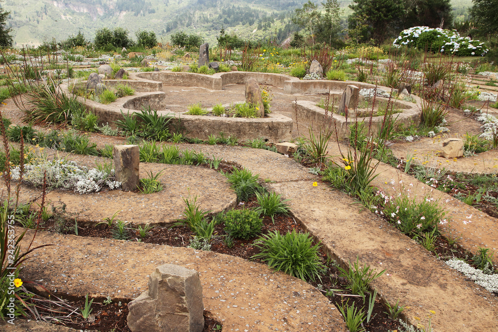 The Labyrinth in Hogsback, South Africa. This is a popular tourist attraction and landmark. 