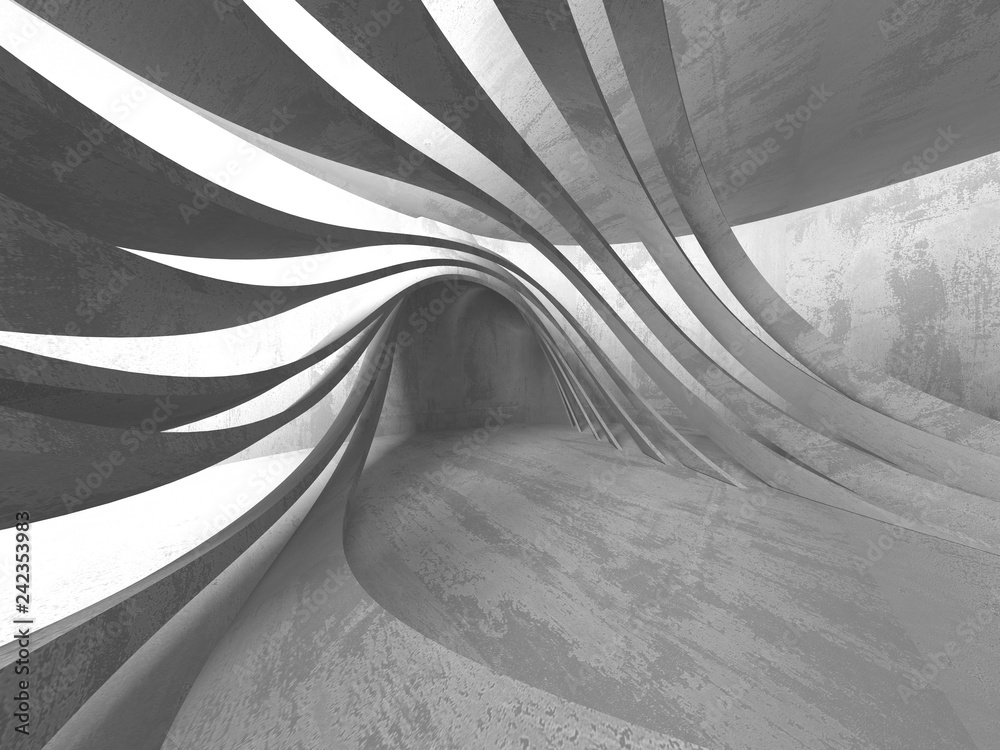 Dark basement empty room interior. Concrete walls Dark basement empty room interior. Concrete walls