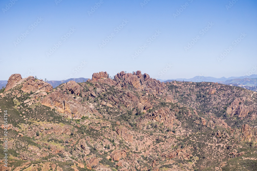 Fototapeta premium View towards High Peaks, Pinnacles National Park, California