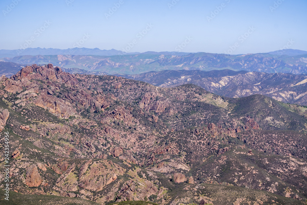 View towards High Peaks, Pinnacles National Park, California