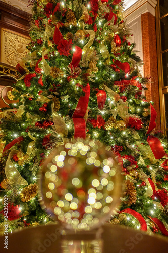 Crystal Ball Photo of Christmas tree