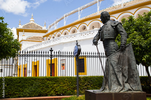 Matador Curro Romero statue in Seville photo