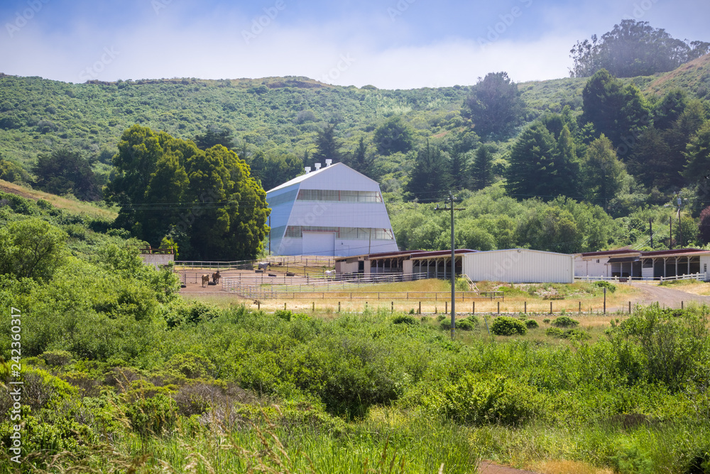Horse stables, Marin Headlands State Park, San Francisco bay area