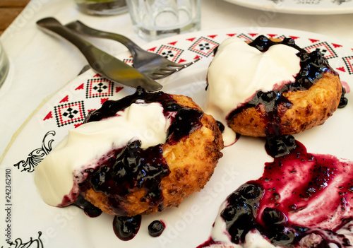 Papanasi, a Traditional Romanian Dessert