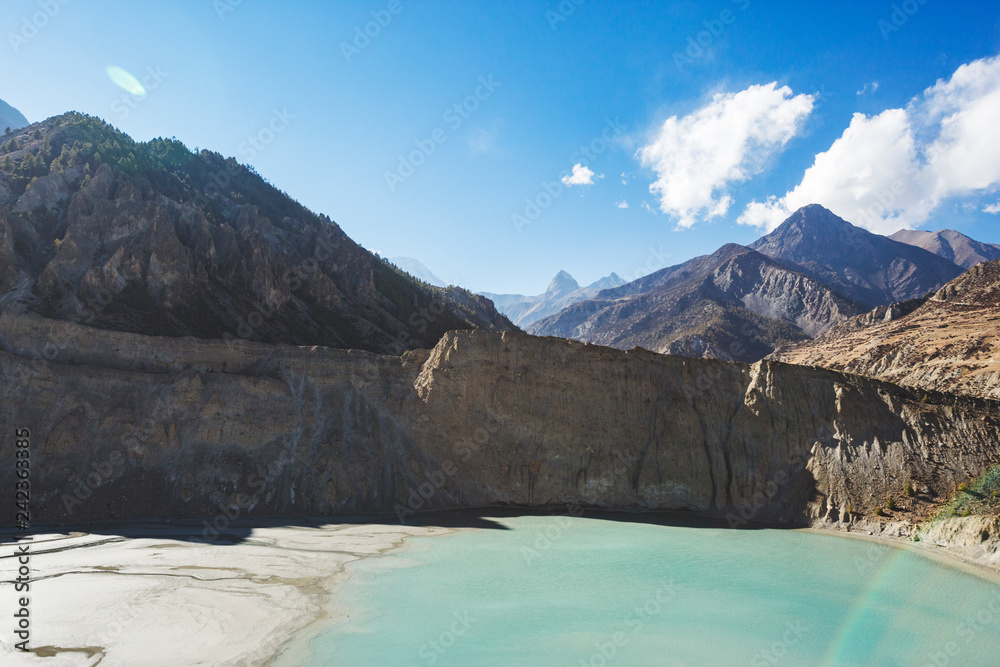 Gangapurna lake in Himalaya mountains. Nepal