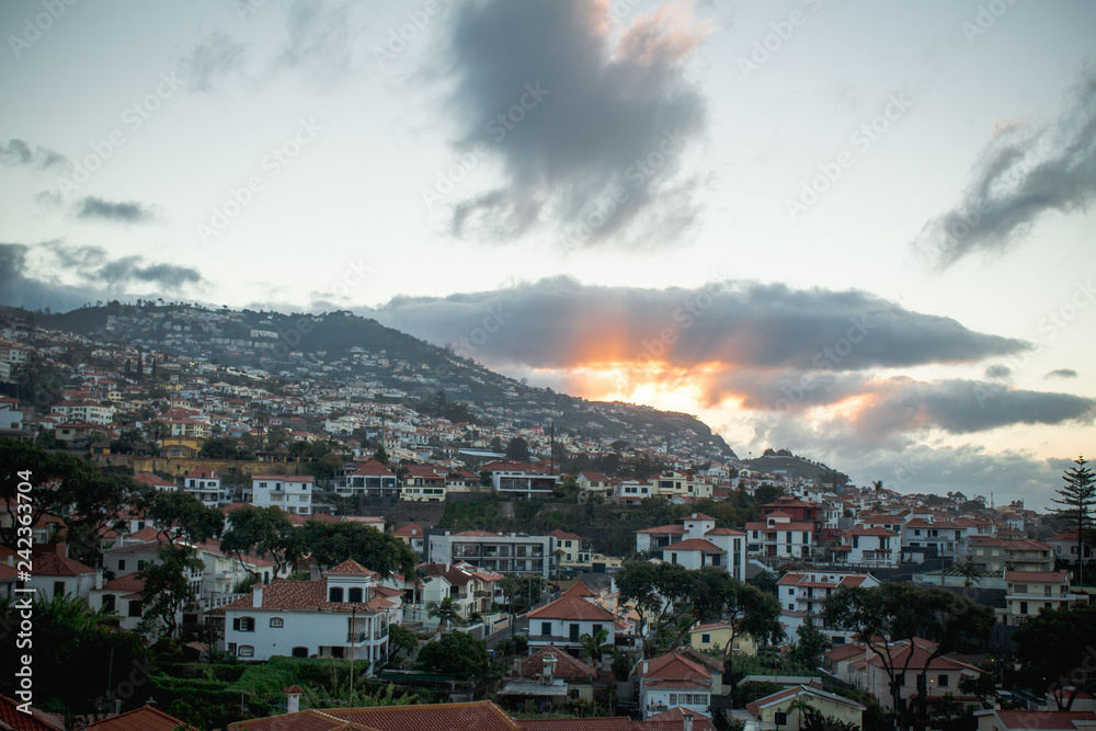 Picture of a sunrise in Funchal, Madeira