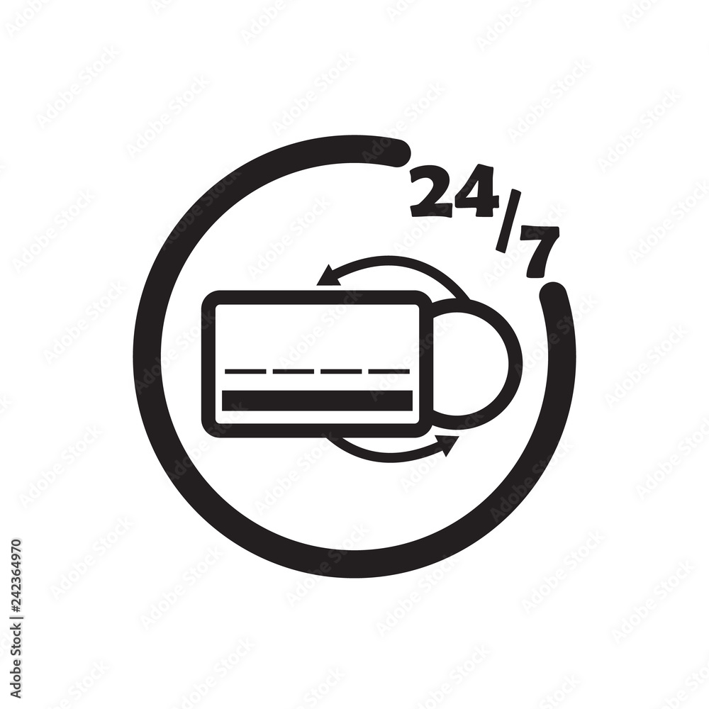 247 currency exchange icon vector design illustration 247 currency exchange icon vector design illustration